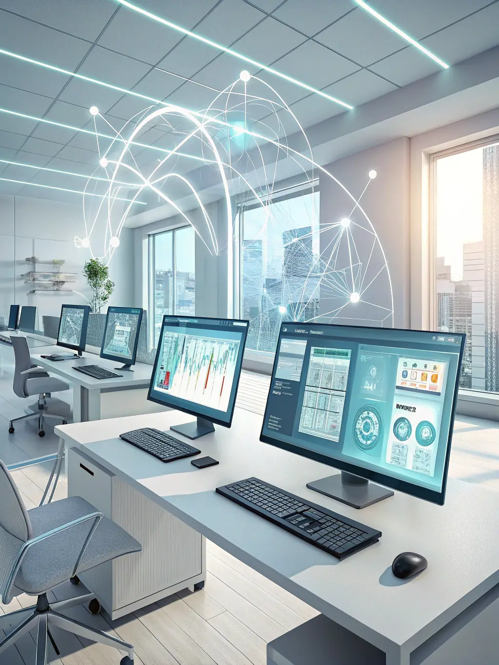 A business owner reviewing security expenses and realizing cost savings due to reduced security breaches and efficient access management provided by Alex Access Control.